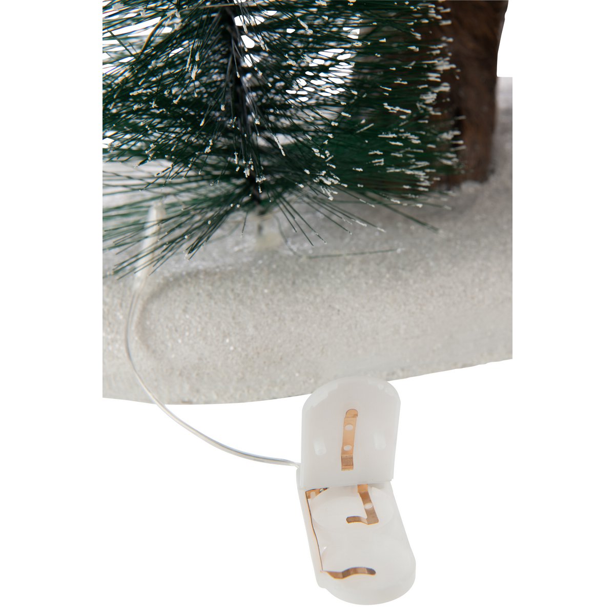 Kerstbeer 67 cm met ski's & Led verlichting